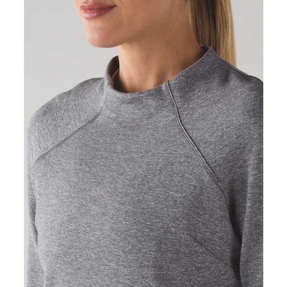 Lululemon Hill And Valley Mock Neck Long Sleeve Top Heathered Slate Grey 8 - Picture 5 of 15